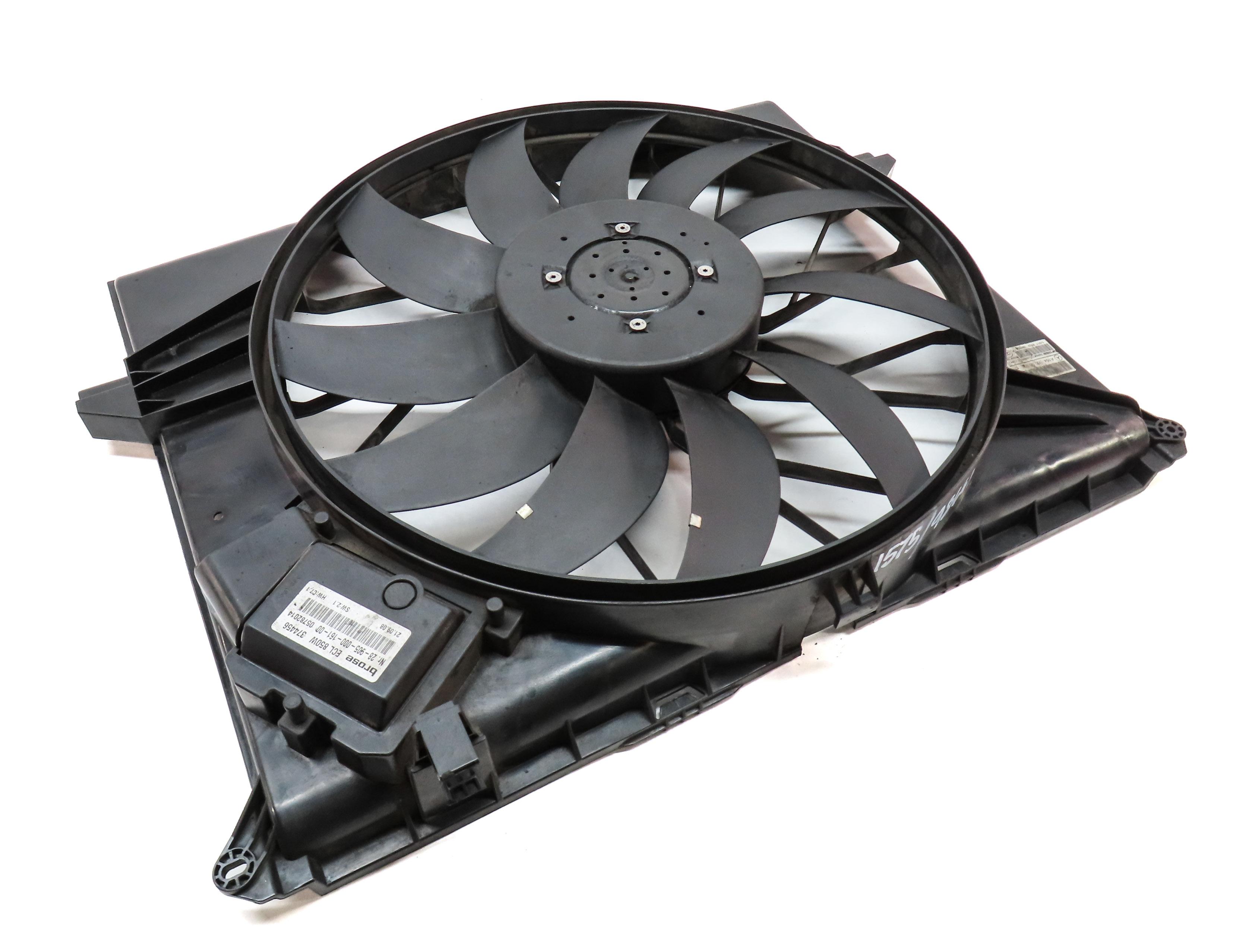2007-2012 MERCEDES GL ML R CLASS (X164 W164 W251) RADIATOR COOLING FAN w/ SHROUD — exact item pictured